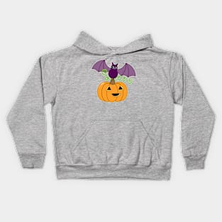 Bat and Pumpkin Kids Hoodie